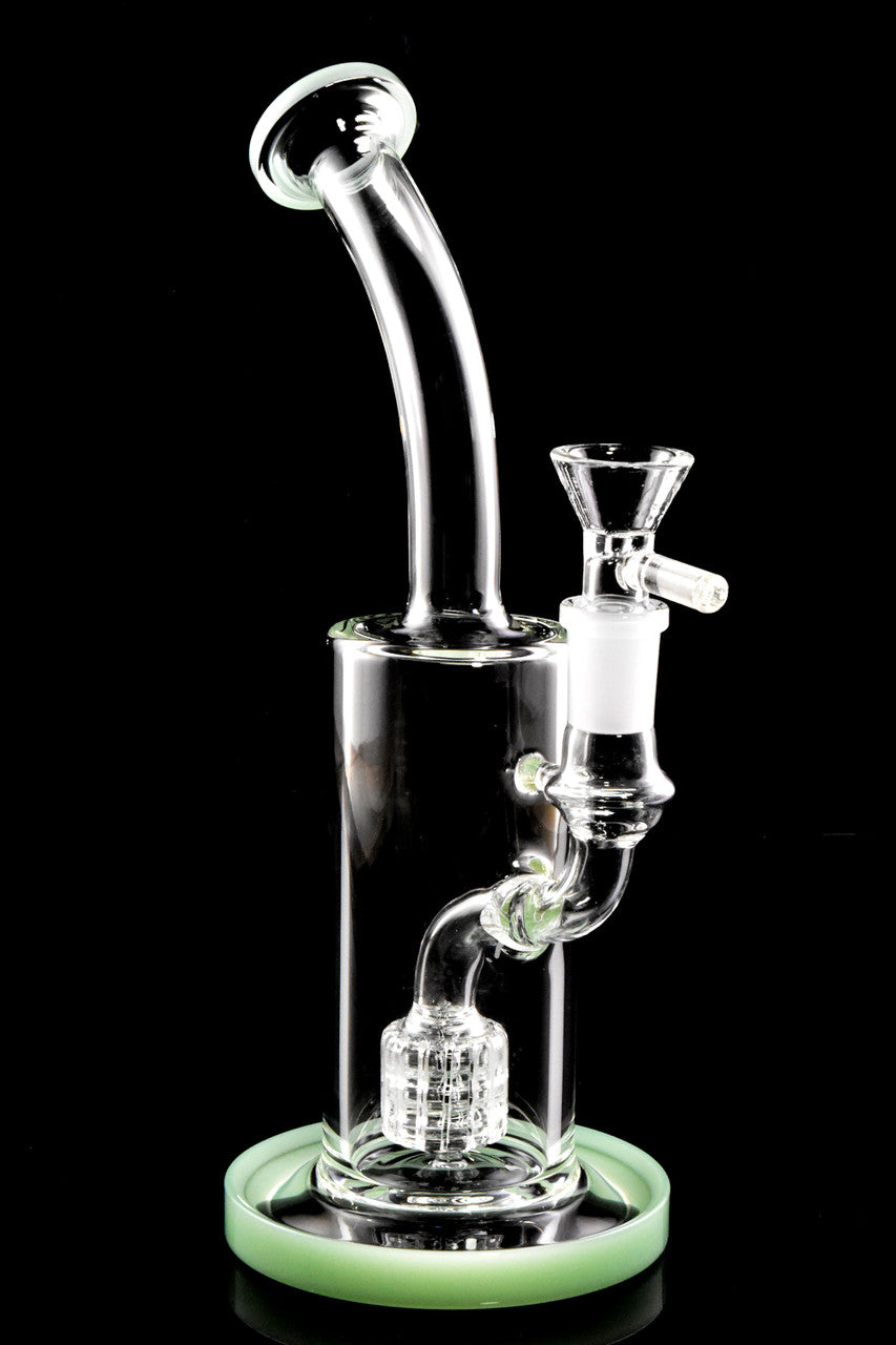 9.5" Small Glass On Glass Straight Shooter Water Pipe With Matrix Perc $35.00