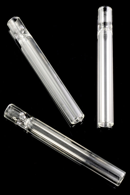 4" Clear Glass One Hitter Bat / Chillum $4.00